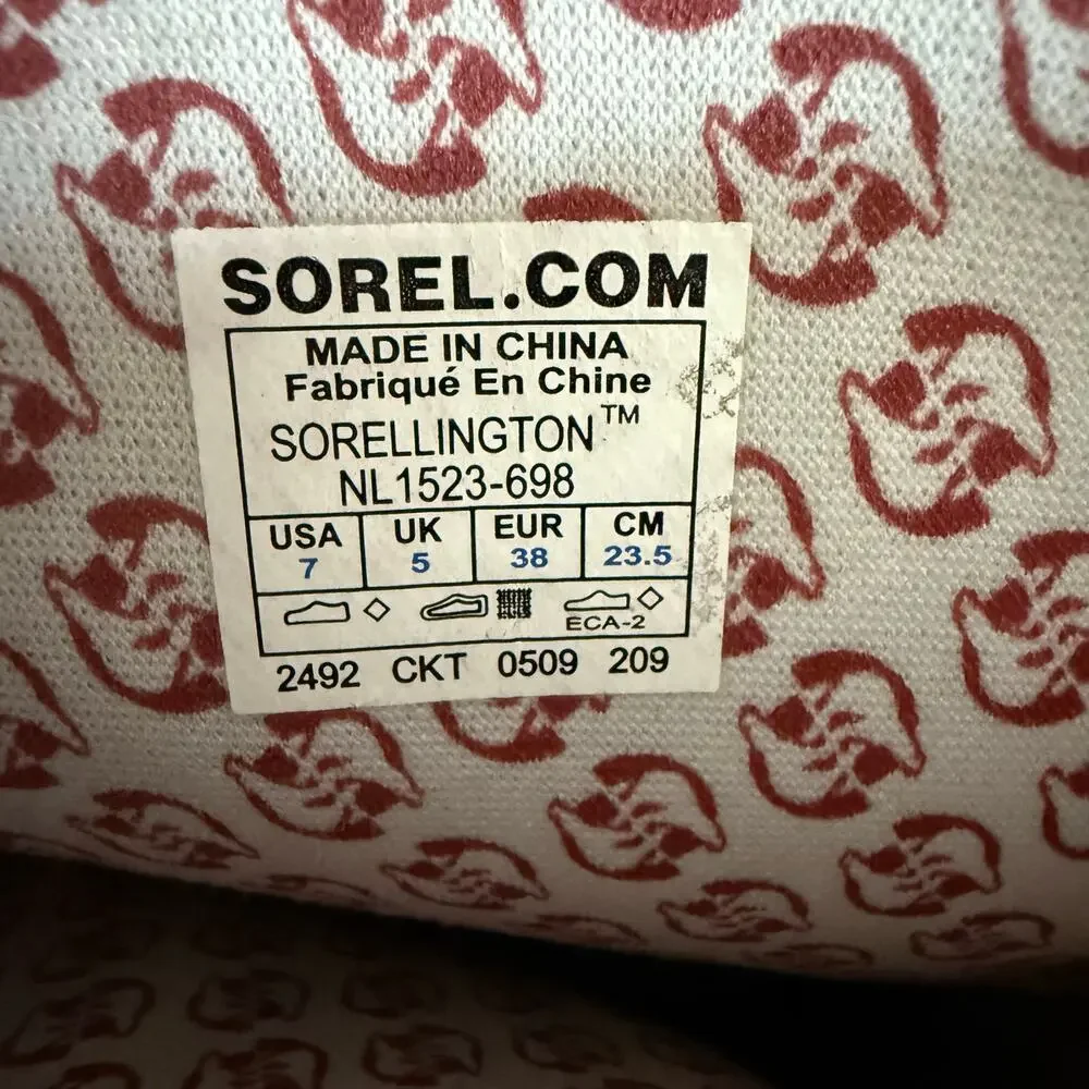 Sorel Sorellington rubber rain boots sz 7 waterproof puddle jumpers NL 1523 698 - Picture 9 of 15